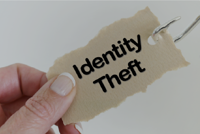 identity theft written on a piece of paper